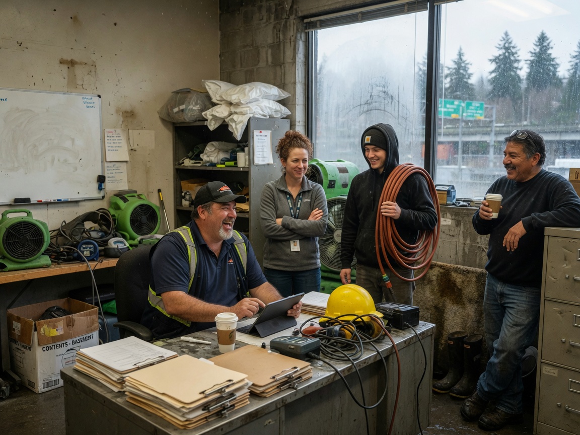 The water damage repair seattle pros team