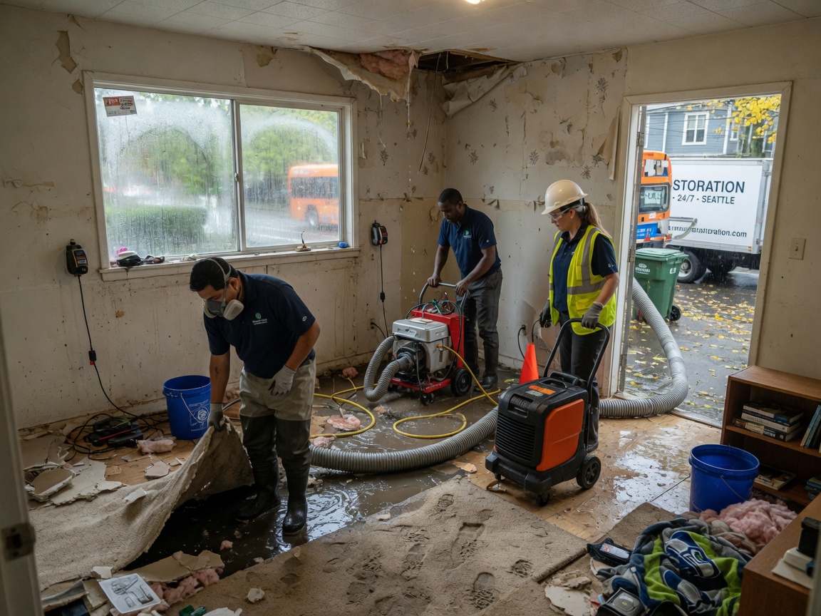 water damage restoration by water damage repair seattle pros in Seattle, WA